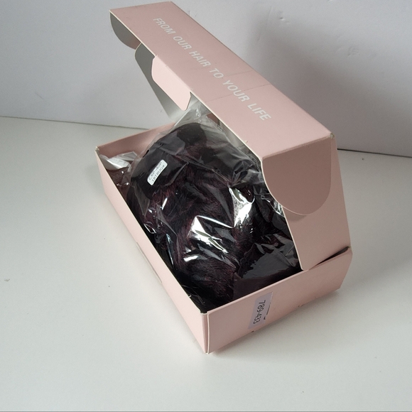 Curly‎ Ponytail Extension Burgundy Curly Clip in Hair Extensions 18 Inch - Picture 3 of 5